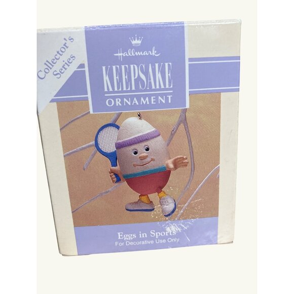 Hallmark Keepsake Ornament Eggs In Sports Tennis Ace 1993 Collectors Series - Picture 9 of 12